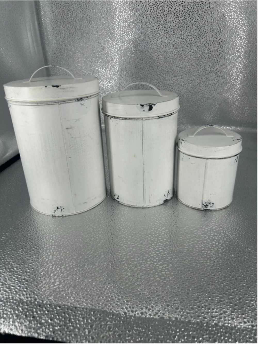 White & Brown Food Storage Canisters Set, One Size